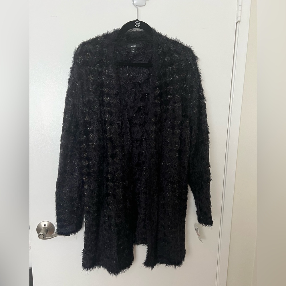 Alfani plus size open cardigan Evening Sparkle